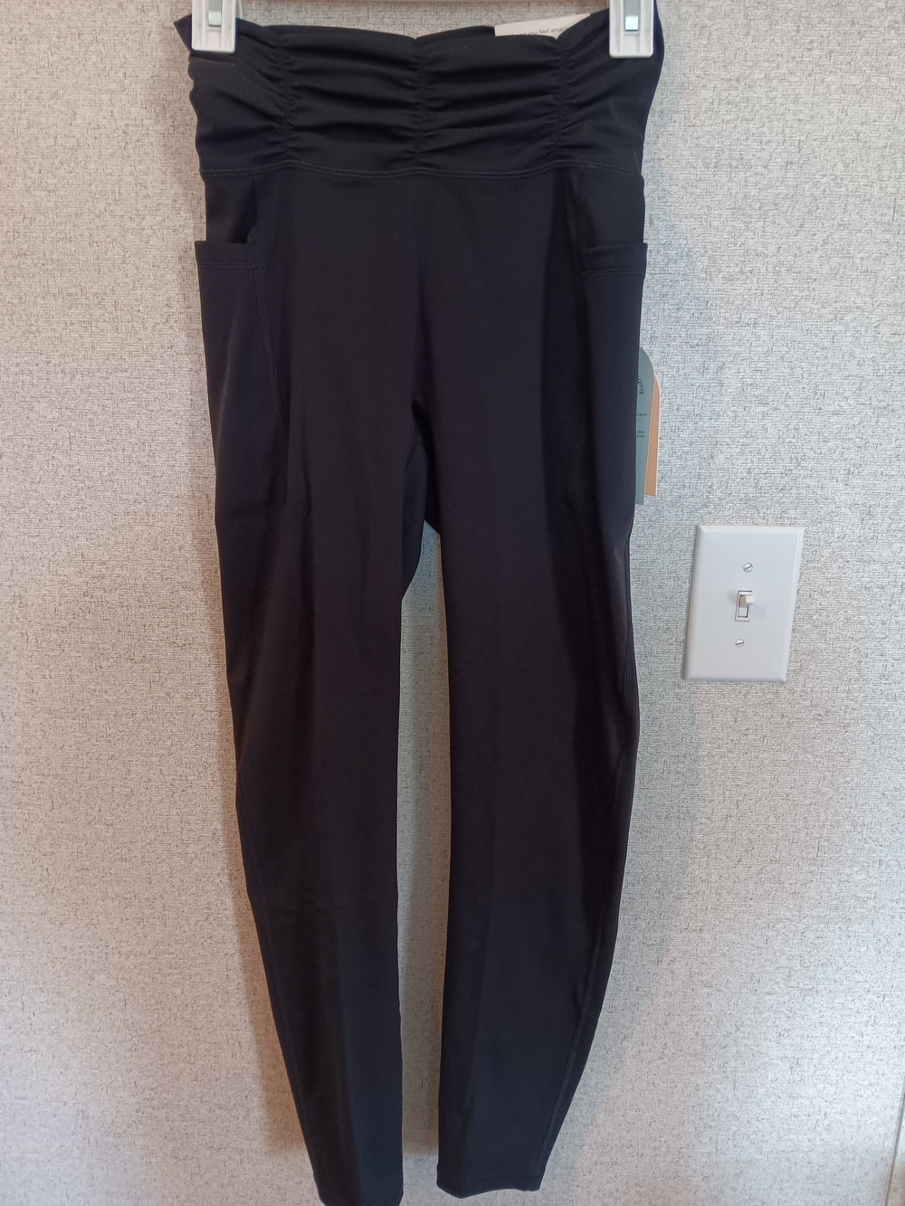 Blogilates Black High-Waist Ruched Pocket Leggings Size M